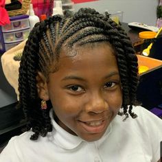 Cornrows And Twists On Natural Hair, Kids Hairstyles Twists, Girls Two Strand Twist Kids, Two Strand Twist Kids Girl Hairstyles, Children Natural Hairstyles, Hairstyles For Black Kids Natural, Cornrow Styles For Girls Black Kids, Toddler Girl Cornrow Hairstyles, Black Quick Hairstyles