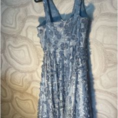 Floral Dress Blue A-line Midi Dress For Prom Season, Light Blue Midi Prom Dress, Fitted Blue Midi Dress For Prom Season, Fitted Blue Midi Dress For Prom, Blue A-line Maxi Dress For Party, Blue Prom Dress For Spring Season, Blue Evening Midi Dress For Prom Season, Blue Midi Length Prom Dress, Blue Prom Dress For Spring