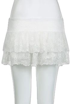 White Fitted Y2k Skirt, White High Waist Mini Skirt Y2k Style, Y2k Fitted Tiered Mini Skirt, White Fitted Y2k Skort, Y2k Fitted Tiered Skirt Bottoms, Y2k Aesthetic White, White Lace Skirt, 2000s Aesthetic, Aesthetic White