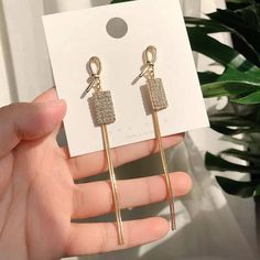 Vintage Gold Long Thread Tassel Drop Earrings Geometric Fashion, Korean Earrings, Alloy Earrings, Tassel Drop Earrings, Gold Geometric, Gold Threads, Girls Earrings, Tassel Earrings, Barrettes