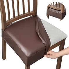 Amazon.com: Smiry Waterproof Seat Covers for Dining Room Chairs Set of 4, Stretch Jacquard Removable Washable Chair Seat Slipcovers Protector, No Rear Covers, Beige : Home & Kitchen