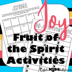 fruit of the spirit activities for kids