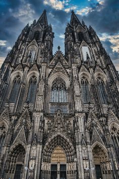 the large cathedral has many windows on it