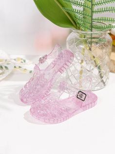 [SOFT MATERIAL]-Jelly Sandals for toddler girls are made of PVC that are light, breathable, waterproot and durable. These summer shoes are easy to clean, wipe the dirt with a damp towel or a gentle detergent, and air dry them. Supple Rubber Sole will not hinder running and can also prevent slipping during play.
[ADJUSTABLE CLOSED]-The adjustable METAL BUCKLE design fits little girls ankles better and the crystal sandals are not easy to fall off. Metal buckles are stronger, smoother, and less lik Non-slip Jelly Sandals For Spring And Summer, Pink Jelly Sandals For Summer, Pink Jelly Sandals With Round Toe For Summer, Pink Round Toe Jelly Sandals For Summer, Pink Non-slip Jelly Sandals For The Beach, Pink Non-slip Plastic Sandals, Cute Non-slip Jelly Sandals For Vacation, Adjustable Non-slip Jelly Sandals For Summer, Pink Plastic Jelly Sandals For The Beach