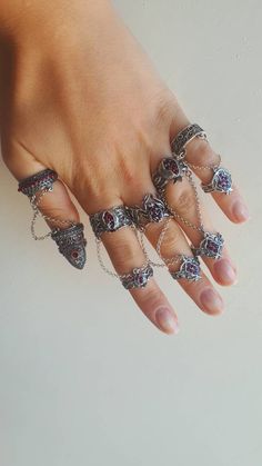 Chain ring Double ring Armor ring Pomegranate Ring Armenian rings Armenian silver rings Persephone rings Full finger ring Adjustable ring Worldwide tracked SHIPPING 3-5 weeks Silver Open Metal Chain Ring, Silver Gothic Crystal Promise Ring, Gothic Silver Crystal Promise Ring, Silver Metal Promise Ring, Bohemian Metal Crystal Promise Ring, Silver Metal Midi Rings For Wedding, Silver Metal Toe Ring, Silver Garnet Crystal Ring For Wedding, Open Ring With Jewels