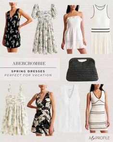 Spring Dresses : Vacation Style // Abercrombie, vacation outfit, vacay style, outfits for vacation, vacay dresses, spring dresses, spring outfits, spring style, mini dresses, floral dresses, honeymoon outfits Outfits For Vacation, Honeymoon Outfits