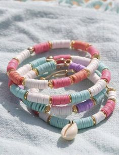 Beachy Bracelets, Beaded Braclets, Preppy Jewelry