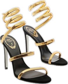 Sleek Gold Evening Sandals, Sleek Gold Sandals For Evening, Luxury Gold Sandals For Night Out, Luxury Metallic Sandals For Gala, Platform Flats, Sandal Platform, Rene Caovilla, Flat Mules, Bridal Stores