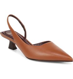 Womens Work Dress, Brown Kitten Heels, Brown Kitten, Work Dresses For Women, Slingback Pump, Franco Sarto, Kitten Heel, Fashion Advice, Women's Pumps