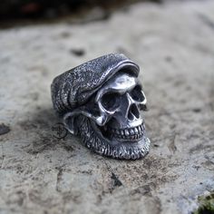 Article name : BARFLY Environmentally friendly metal made with passion and great attention to detail 🔨 Limited only 100 pcs will be produce : handmade skull rings Very comfortable to wear daily and in any occasion 🖤💍 Shipped from Jakarta, Indonesia Standard shipping use USPS ( US Customers ) Singapore post ( Rest of the world ) Express shipping use DHL Express Note : Please put a phone number in a note for DHL Express, it needs to require. Office number or any number will be fine. Thank you f Handmade Skulls, Biker Rings, Three Rings, White Brass, Skull Ring, Jakarta, Halloween Gifts, Handmade Ring, Silver Fashion