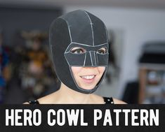 This Hero Cowl Pattern is perfect for all kinds of different costume projects! Customize, reshape and use it for as many projects as you want! Just follow the instructions, trace all parts to your favorite material, glue everything together and paint and finish it the way you want! I recommend using 5mm low-density EVA foam as well as contact cement to create this helmet. Other materials work as well of course. You can find more instructions on how to make costume pieces and props in my tutorial books or on my YouTube channel. Can easily be rescaled to your own liking. I used my own head as the base for these patterns (56cm circumference above the eyebrows). This Hero Cowl Pattern is a digital PDF download. After your purchase you can directly download your document. Please check out the p Batman Cowl Template, Foam Armor Pattern, Foam Shoulder Armor Template, Cosplay Armor Tutorial Foam, Helmet Pattern, Cosplay Crafts, Batman Cowl, Cosplay Helmet, Batgirl Costume