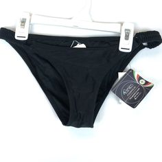 Volcom, Women’s Simply Solid Full Black Bikini Bottom, Small New With Tags Df-46-T-35 Black Stretch Swimwear With Tie-side Bottom, Black Stretch Tie-side Swimwear Bottom, Black Tankini With Tie-side Bottom, Black Tie-side Tankini For Swimming, Black Tie-side Swimming Bottoms, Black Fitted Tie-side Swimwear Bottom, Womens Swim, Tags, Women Shopping