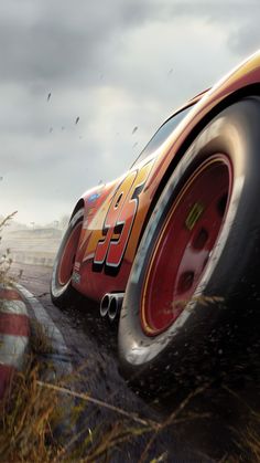 the poster for cars 3 is shown