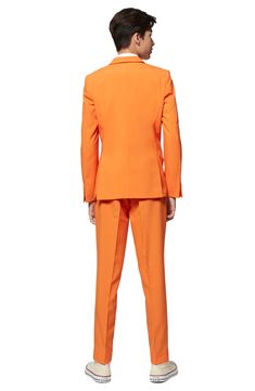 He'll look strikingly dapper in a classic, lightweight two-button suit jacket with trousers and a complementary tie in a statement-making orange hue. Style Name:Opposuits Kids' The Orange Two-Piece Suit With Tie (Big Boy). Style Number: 6149570. Orange Notch Lapel Blazer For Work, Tailored Orange Blazer With Notch Lapel, Tailored Orange Single-breasted Blazer, Elegant Orange Notch Lapel Suits, Fitted Orange Suits For Fall, Tailored Orange Office Blazer, Orange Fitted Blazer For Work, Elegant Tailored Orange Suit, Formal Orange Single Breasted Blazer