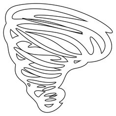 a black and white drawing of an object that looks like a swirly substance or cone