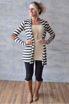 Beautiful basic charcoal striped cardigan with super cute elbow patches that added a touch of fall!  Super comfy and soft and looks great.  Length from shoulder Cardigan Fashion, Striped Cardigan, Work Attire, Autumn Winter Fashion, Work Outfit, Winter Fashion