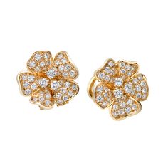 Leo Pizzo Jewelry - Leo Pizzo Flower Earrings | Manfredi Jewels Flower Diamond Earrings, Gold Flower Earrings, Diamond Earrings Design, House Gifts, Fine Watches, Flower Tops, Gold Flower, Lovely Jewellery, List Style