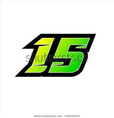 the letter j5 with green and yellow colors on white background stock photo © - image id