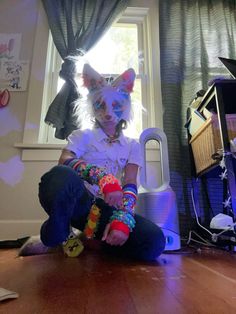 taggies: #furry #therian #therianmask #therianthropy #clown #clownoc #comiccon #comic #kandi #theriantail #stars #blowup #dontflop #cute #stars Therian Gear Ideas, Scene Therian Mask, Pfp Weird, Therian Mask Ideas, Felt Animal Masks, Therian Stuff, Therian Mask, Mask Ideas