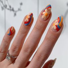 Hipster Nails, Boho Nails, Colorful Nails, Nails Summer, Summer 24