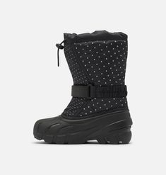 Perfect for deep snow. Waterproof upper, felt inner boot for warmth, and multi-directional lug sole for steady grip. Easy on and off. Deep Snow, Lug Sole, Felt, Boots