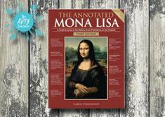 the annotated monalisa book on a wooden surface