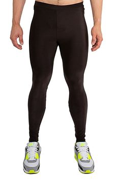 Core Black Meggings - Kapow Meggings Black Compression Pants With 5-inch Inseam, Nylon Training Pants Full Length, Nylon Full-length Training Pants, Full Length Nylon Training Pants, Black Tight Activewear With 5-inch Inseam, Full Length Elastane Running Bottoms, Compression Elastane Running Pants, Compression Running Pants In Elastane, Black Go-dry Full Length Bottoms