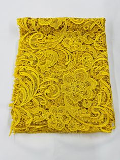 Yellow Lace Patchwork Dresses, Yellow Lace Dresses With Lace Patchwork, Yellow Lace Dress For Party, Crochet Lace Fabric For Wedding, Yellow Fitted Lace Dress, Fitted Yellow Lace Dress, Elegant Yellow Embroidered Fabric For Wedding, Yellow Lace Embroidered Fabric For Wedding, Cutwork Embroidery