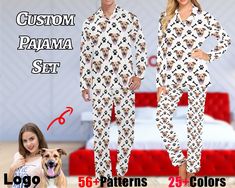 Custom dog face pajamas Set for Women,Personalized Pajama Set,Custom Pajama Pants,Pajama Set Plus size,Custom Pajama for Bridesmaid,Christmas Gift to Her, Thanksgiving Day gift,Christmas Pajama,Custom Photo Pajama,Funny Pajama,Pajama Bridesmaid, Why Chose? Perfect as a Christmas party gift to family member,husband,boyfriend. This Custom lovely tropical, beautiful pajama set is perfect for so many occasions! Birthday gift,anniversary gift,wedding gift,christmas gift,pajama for bridesmaid  How to Matching White Christmas Sets, White Matching Christmas Sets, Matching White Christmas Sleepwear, White Matching Christmas Sleepwear, White Holiday Sets For Pajama Party, White Holiday Loungewear Sets, White Holiday Bedtime Sets, White Bedtime Sets For Holidays, Holiday White Bedtime Sets