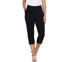 These cute and casual Susan Graver Premium Stretch leggings seamlessly go from brunch with friends to afternoon shopping trips and evenings on the town. From Susan Graver. Chic Spring Capris For Loungewear, Stretch Capris For Spring Loungewear, Casual Knee-length Bottoms For Brunch, Spring Stretch Capris For Loungewear, Summer Stretch Capris For Loungewear, Chic Spring Loungewear Capris, Stretch Athleisure Bottoms For Day Out, Trendy Solid Color Summer Leggings, Casual Solid Color Summer Leggings