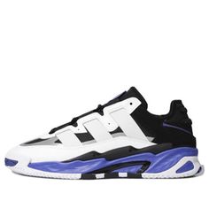 adidas originals Niteball 'White Black Purple' FX0361 (SNKR/Casual/Unisex/Low Top) Stylish Sneakers, Low Top, Adidas Originals, Perfect Pair, Your Perfect, White Black, White And Black, Adidas, The Originals