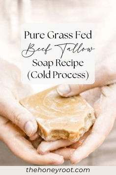 Cold Process Pure Grass Fed Beef Tallow Soap Cold Process Tallow Soap Recipe, Tallow Goat Milk Soap Recipe, Liquid Tallow Soap Recipe, Tallow Bar Soap, Tallow Soap Recipe No Lye, Beef Tallow Soap Recipe, Beef Tallow For Skin, Tallow Soap Recipe, Beef Tallow Soap