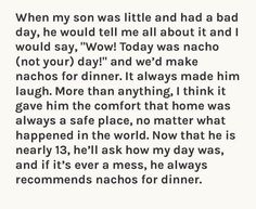 a poem written in black and white with the words'when my son was little and had