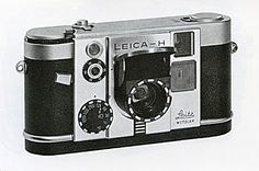 the leica - h camera is shown in black and white