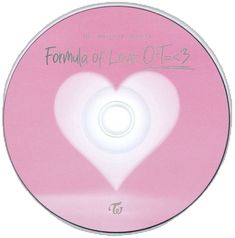 a pink cd with a white heart on the front and back cover that says formula of love off - s