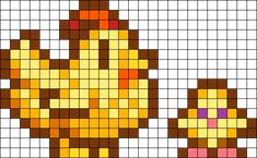 an image of a pixel style chicken