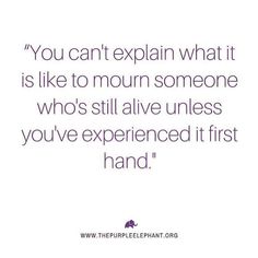 a quote that says you can't explain what it is like to mourn someone who