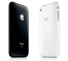 an apple iphone is shown next to another one in white and black color scheme, side by side