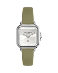 Olivia Burton Grosvenor Watch, 28mm The Romantics, Floral Watches, Burton Women, White Dial Watch, Silver Sage, Leather Strap Watch, Rose Gold Watches, Olivia Burton, Classic Jewelry