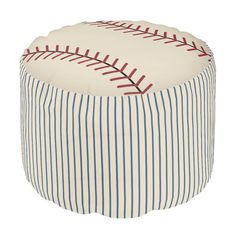 an image of a baseball ball ottoman cover