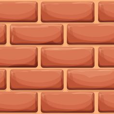 a brick wall with some red bricks on the bottom and one side that has been painted brown