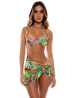 Add a flirty touch to your beach ensemble with Luli Fama's Ruffled Mini Sarong. Featuring a ruffle hem on the skirt, this flowy mini skirt is perfect for a playful and stylish look.
 Size: One Size Balconette Top, Flowy Mini Skirt, Sarong, Wide Straps, Ruffle Hem, Lush, Mini Skirt, Mini Skirts, Skirt