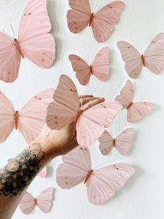 Peachy Pink Paper Butterflies - Etsy Butterfly Party Decorations, Pink Palette, Blue Morpho, Butterfly Party, Pastel Paper, Butterfly Decorations