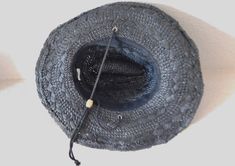 "Black hat with rhinestone 100% paper Beautiful pattern - see photos Wire brim - you can shape it the way you like Light and cool String Condition - great Size - 7\" x 8\"/24\" circumference" Black Brimmed Straw Hat For Country Events, Black Country Style Straw Hat With Curved Brim, Black Country Style Sun Hat With Short Brim, Country Style Black Straw Hat With Short Brim, Black Country Style Straw Hat For Rodeo, Country Style Black Straw Hat For Rodeo, Adjustable Black Western Sun Hat, Black Country Style Brimmed Straw Hat, Adjustable Black Country Style Straw Hat