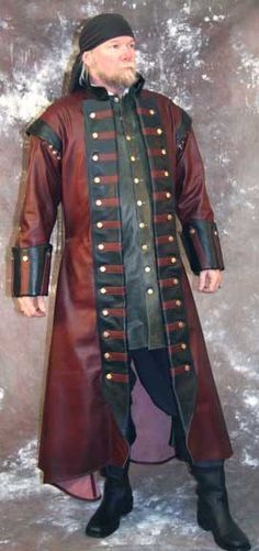 Pirate Garb, Pirate Wedding, Steampunk Pirate, Mens Leather Coats, Pirate Outfit, Leather Coat Jacket, Steampunk Costume