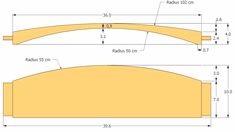 the plans for a bed frame and headboard are shown in two different sizes, with measurements