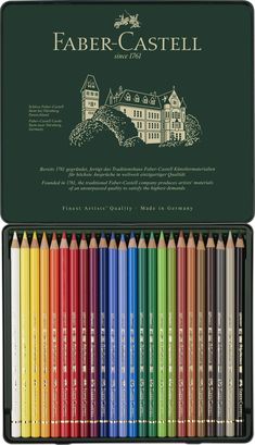 Faber-Castell Polychromos Coloured Pencils -24 Pochette Diy, Faber Castell Pencil, Attractive Packaging, Faber Castell Polychromos, Artist Pencils, Soft Colour, Tampons Transparents, Albrecht Dürer