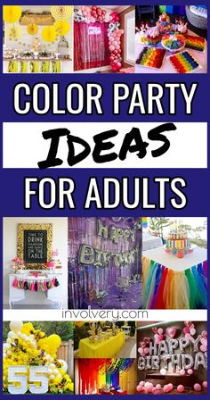 colorful party ideas for adults and children