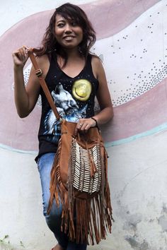 Boho Leather Bag brown fringe leather purse boho fringe | Etsy Boho Leather Bags, White Choker, Leather Fringe Bag, Brown Fringe, Fringe Handbags, Cow Bones, Bead Choker, Boho Fringe, Boho Purses