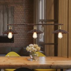 Antique Style Metal Island Light With Scalloped Edges - Rustic 3-Head Pendant Lighting For Dining Exposed Brick Loft, Over Island Lighting, Urban Style Kitchen, Kitchen Island Light Fixture, Antique Ceiling Lights, Metal Island, Metal Heads, Kitchen Island Light, Industrial Style Kitchen